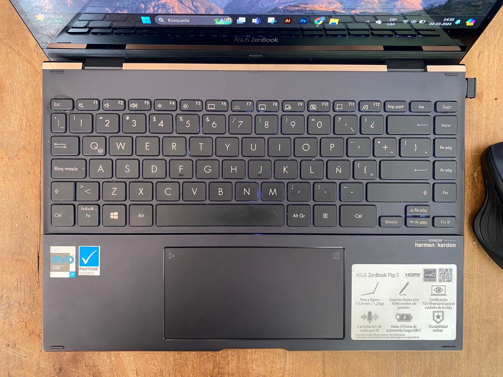 ASUS ZenBook Flip S 14” 2022 477 GB 16 GB RAM cod: 21710-4 - Imagen 5
