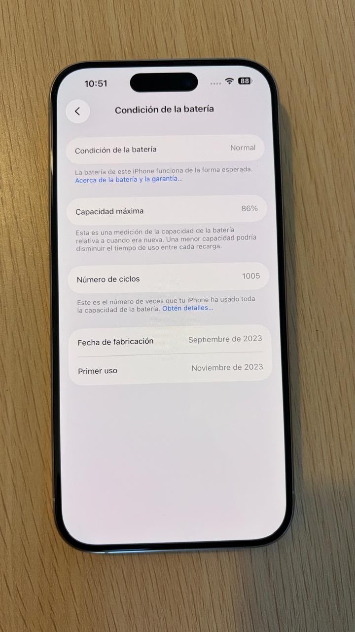 iPhone 15 Pro Titanio Blanco 128 GB cod: 22010-2 - Imagen 8