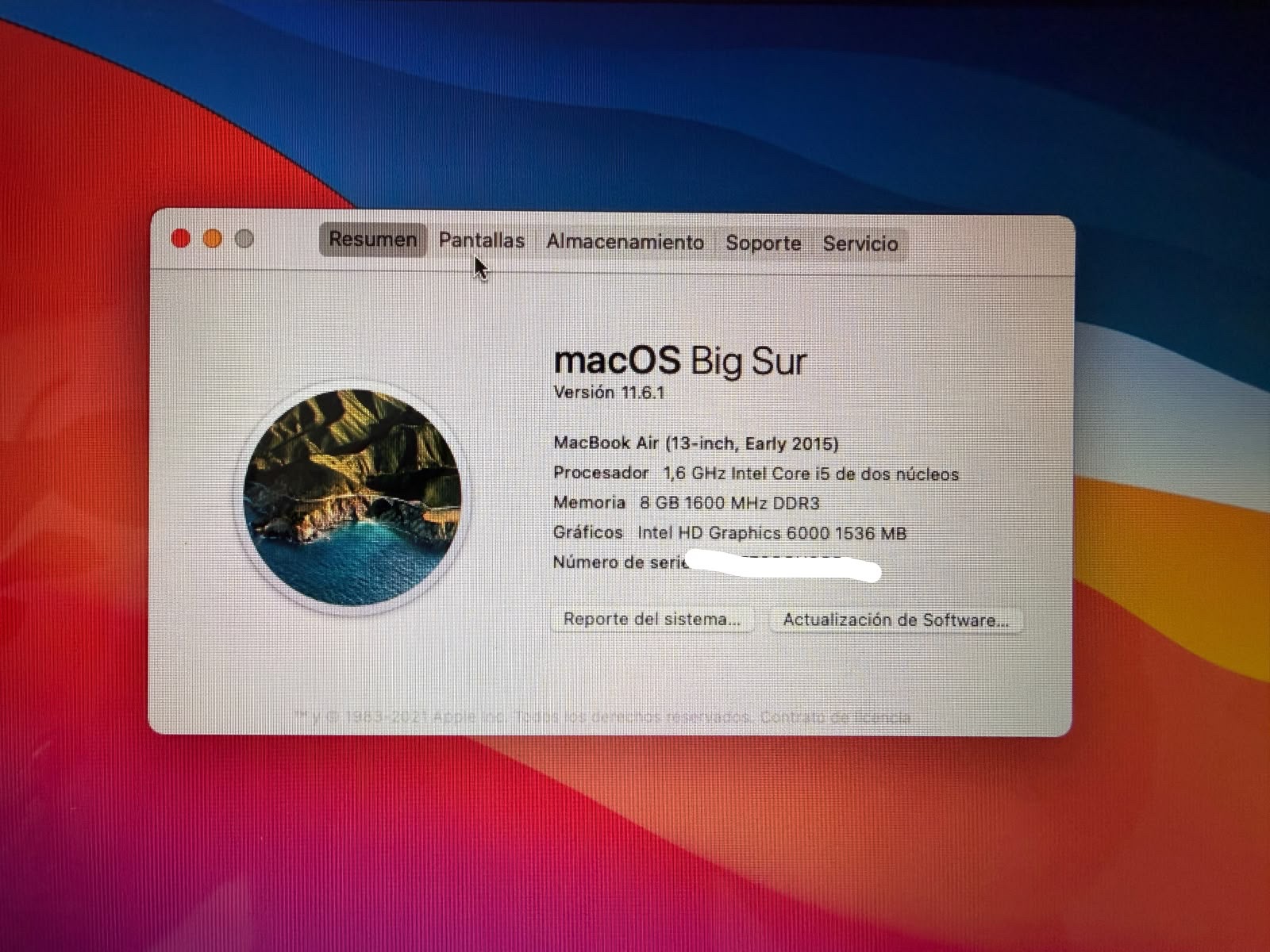 MacBook Air 13” 2015 128 GB 8 GB RAM cod: 21965-1 - Imagen 8