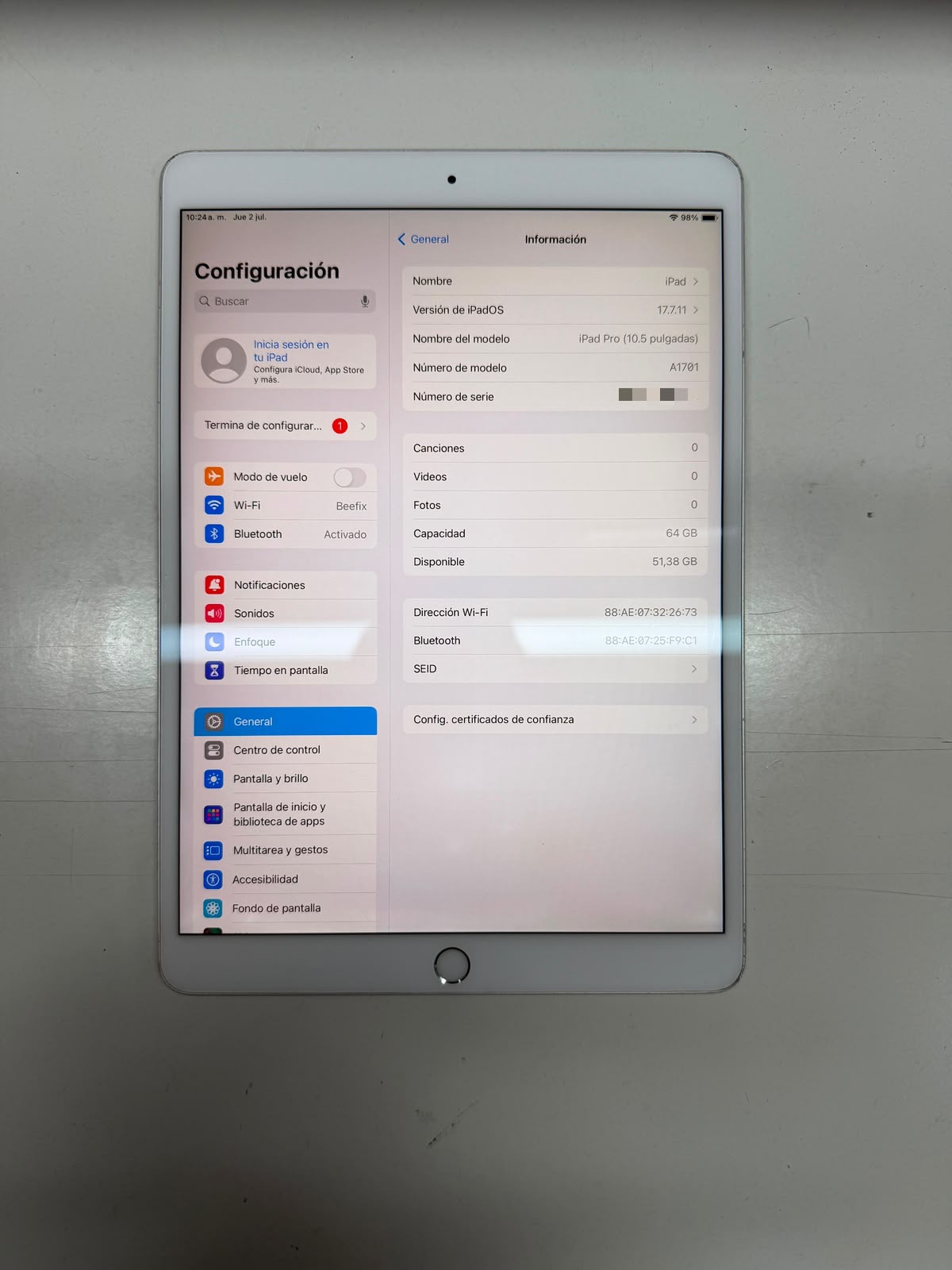 iPad Pro 10.5” 64 GB WiFi cod: 22042-1 - Imagen 8