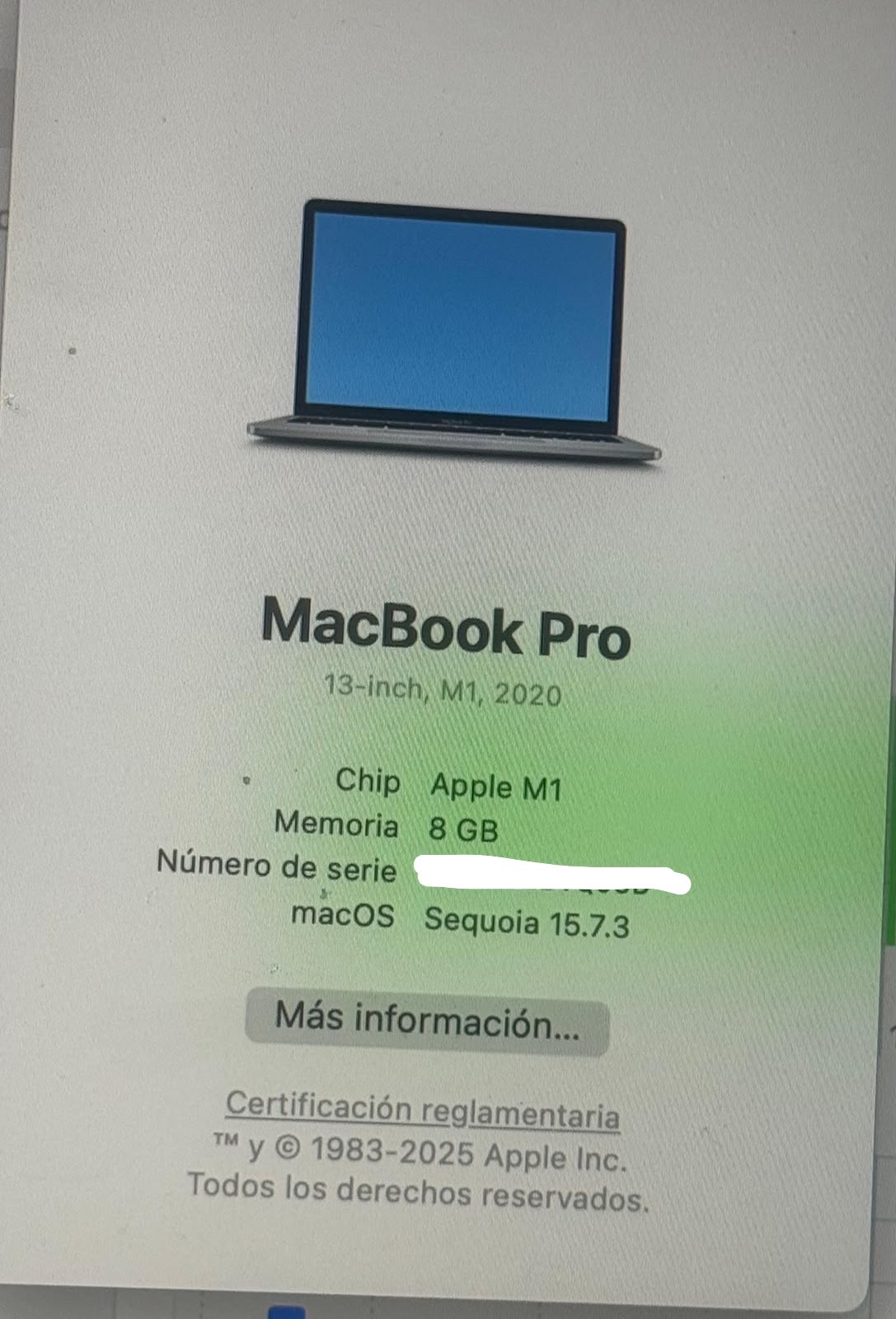MacBook Pro M1 13” 2020 256 GB 8 GB RAM cod: 21988-1 - Imagen 11