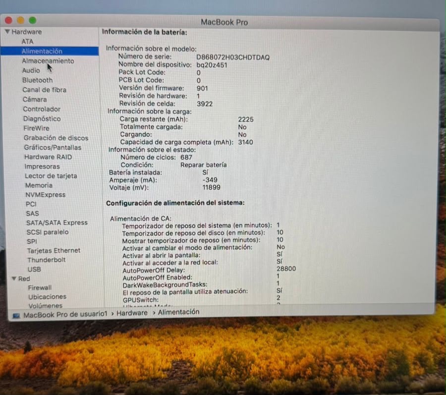 MacBook Pro Touch Bar 13,3” 2017 500 GB 8 GB RAM cod: 22070-1 - Imagen 9