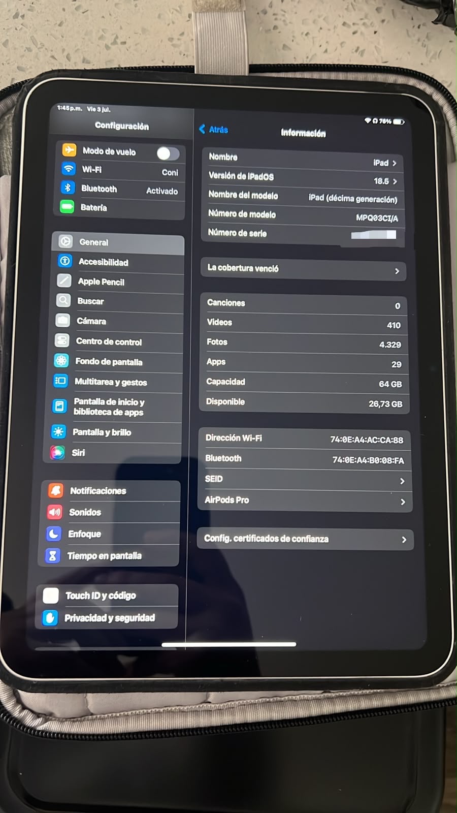 iPad 10ma Generación 64 GB WiFi cod: 22049-12 - Imagen 10