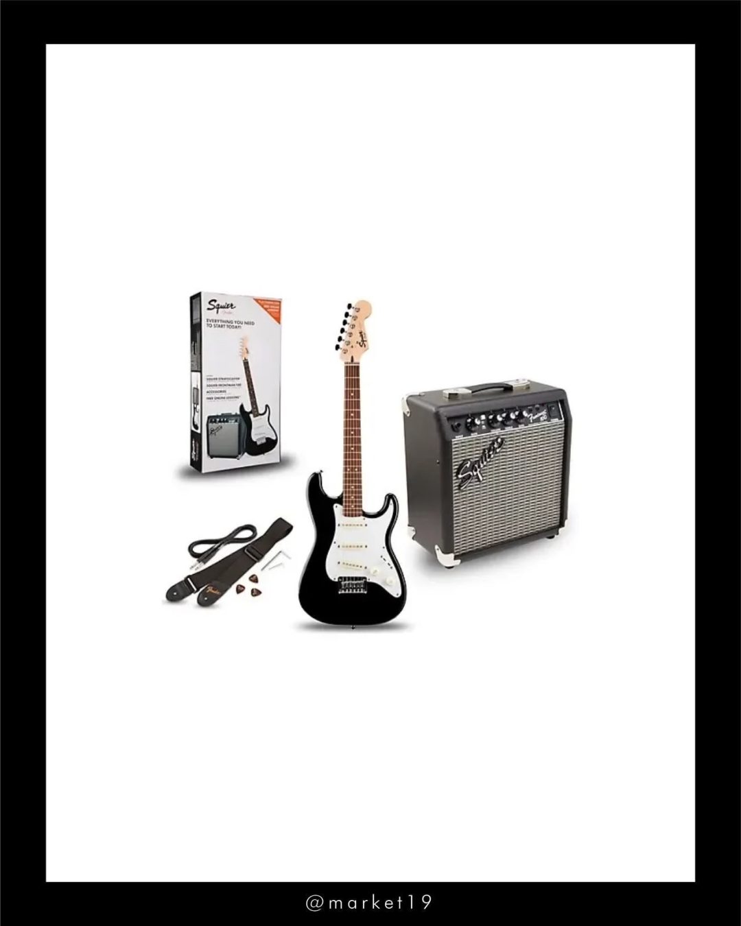Guitarra Eléctrica Squier Stratocaster + Amplificador Squier Frontman 10G cod: 22065-5