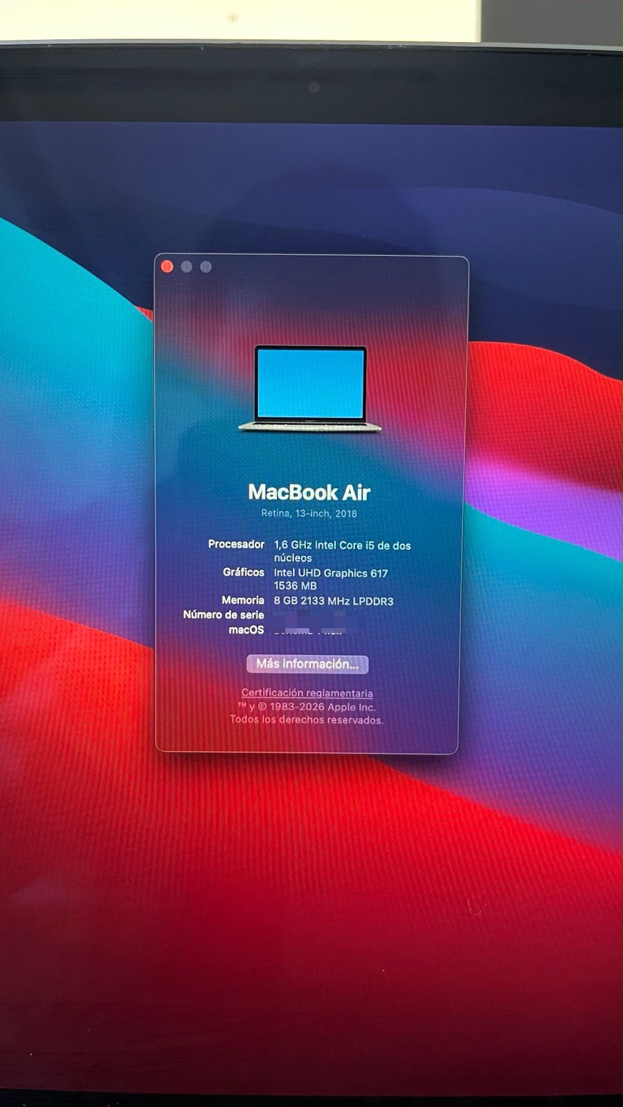 MacBook Air 13,3” 2018 128 GB 8 GB RAM cod: 22027-4 - Imagen 15