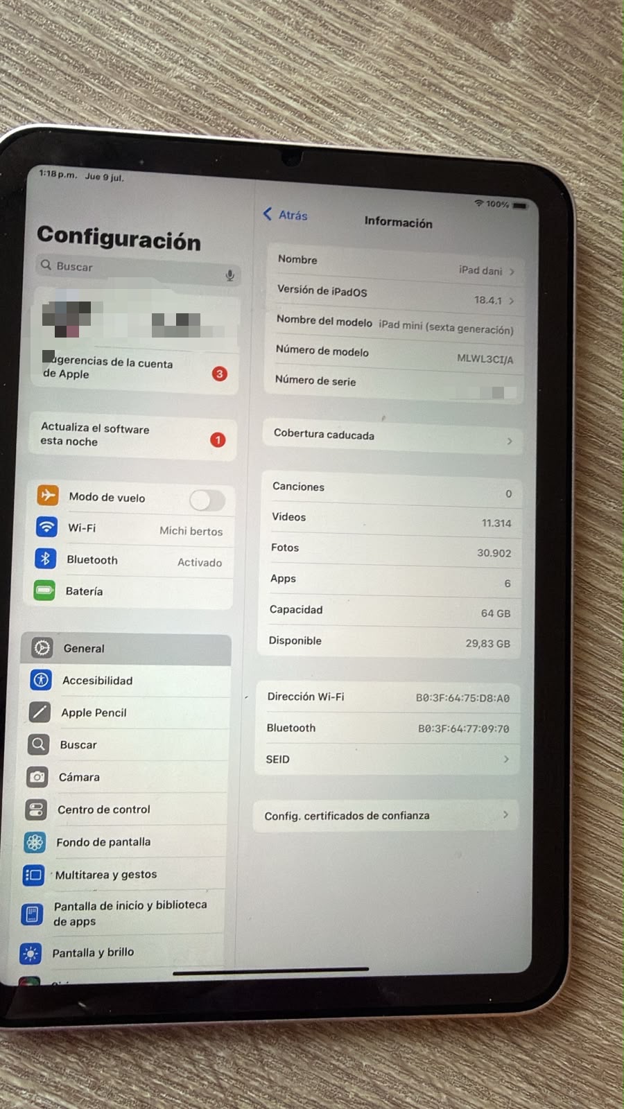 iPad Mini 6ta Generación 64 GB WiFi cod: 22099-13 - Imagen 7