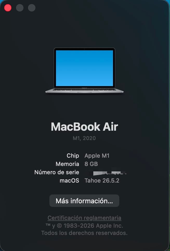 MacBook Air M1 13” 2020 256 GB 8 GB RAM cod: 22107-13 - Imagen 9