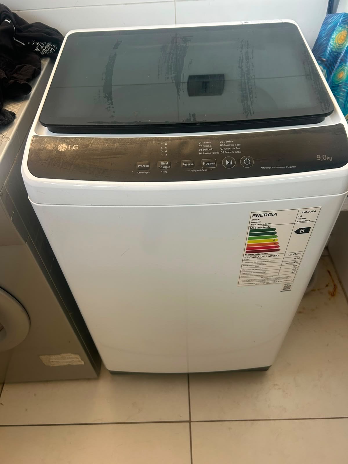 Lavadora LG Wt9WI 9kg cod: 22034-3 - Imagen 2